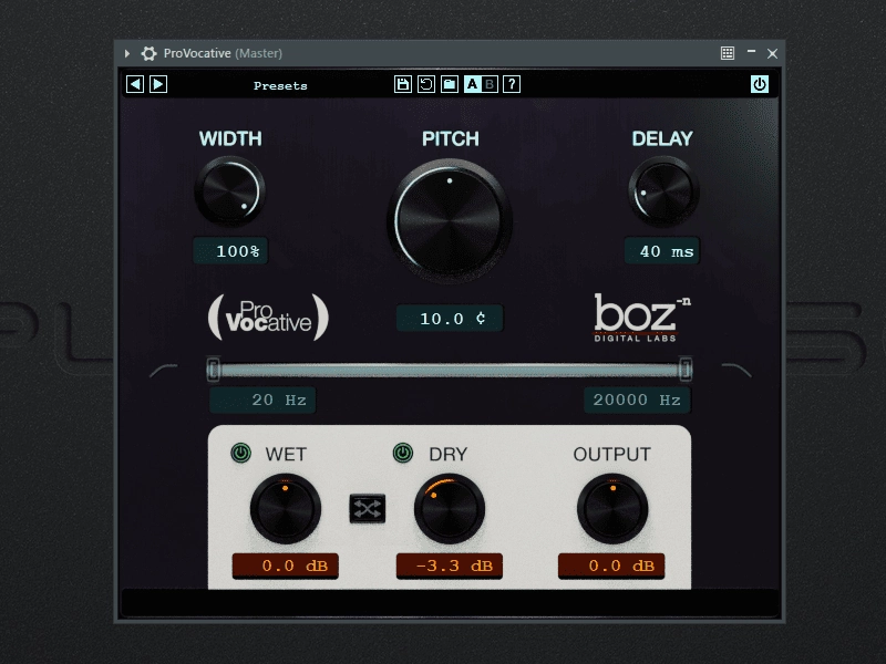Активация Boz Digital Labs - ProVocative 1.0.6 VST, VST3, AAX