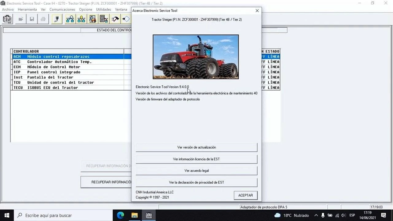 Активация Case New Holland Electronic Service Tools 9.5