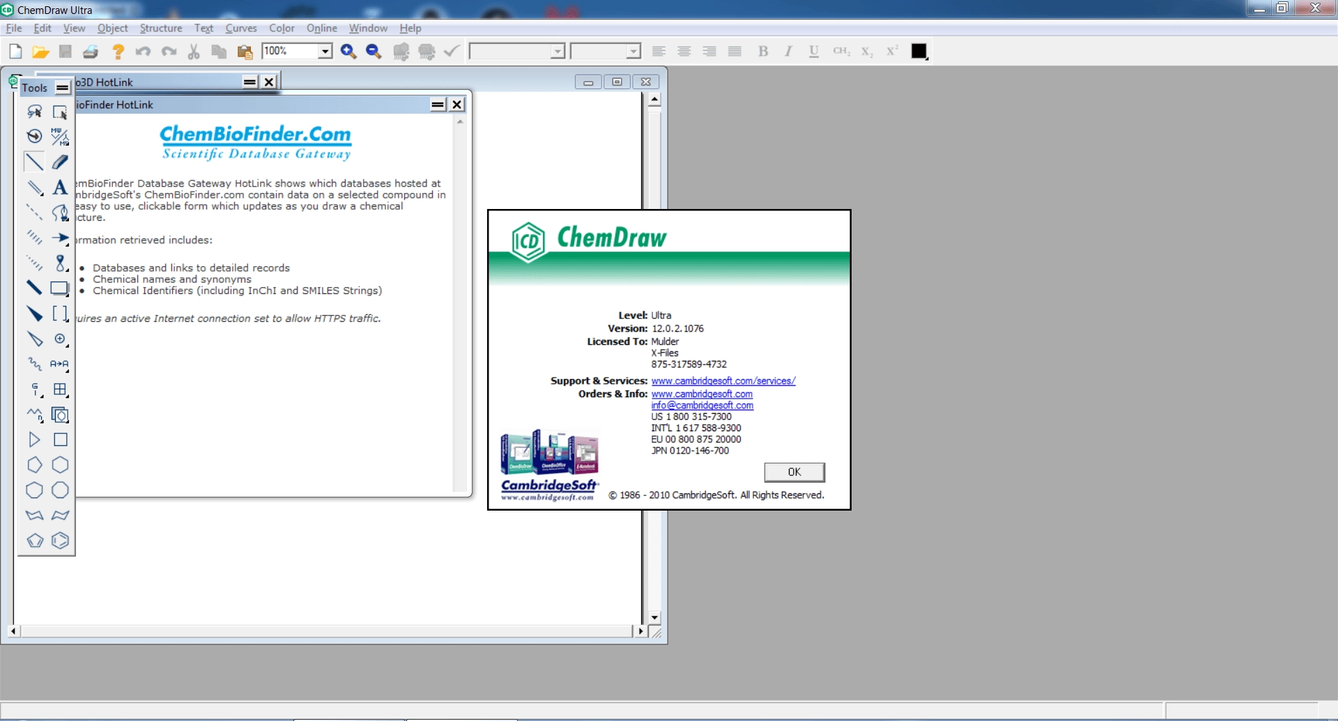 Активация ChemDraw Ultra 12.0.2