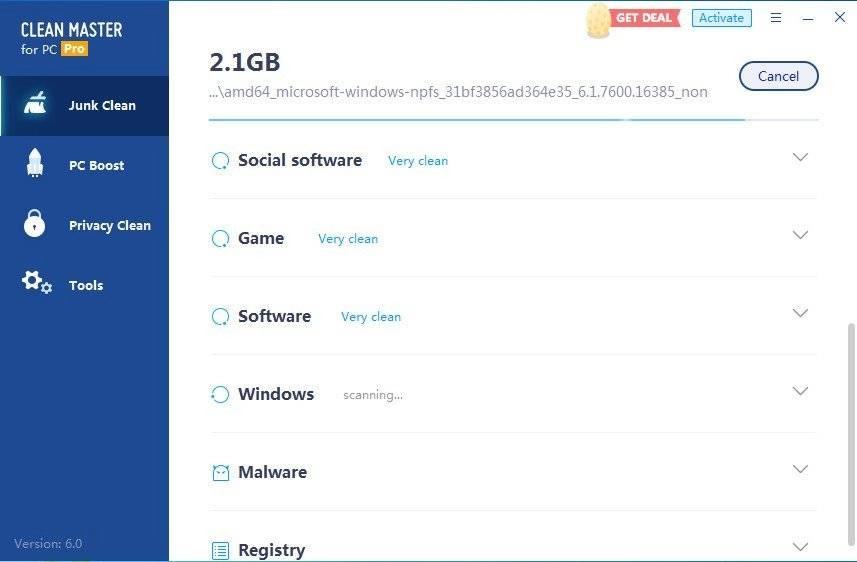 Активация Clean Master for PC 6.0 Pro