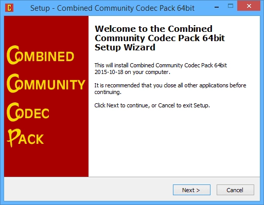 Активация Combined Community Codec Pack 2015-10-18