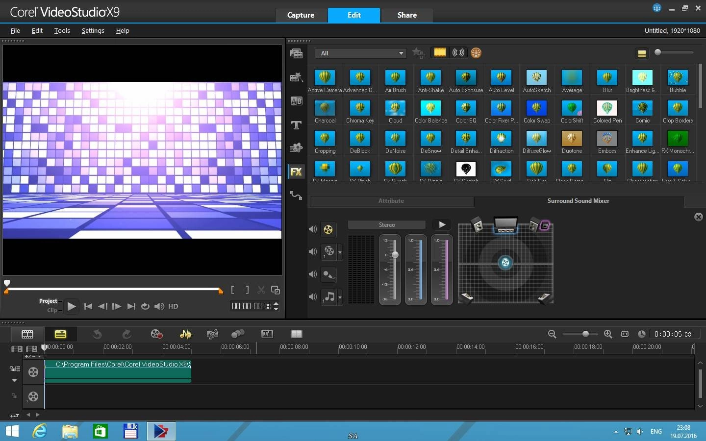 Активация Corel VideoStudio Ultimate X9 19.5.0.35 + StandardContent + Bonus