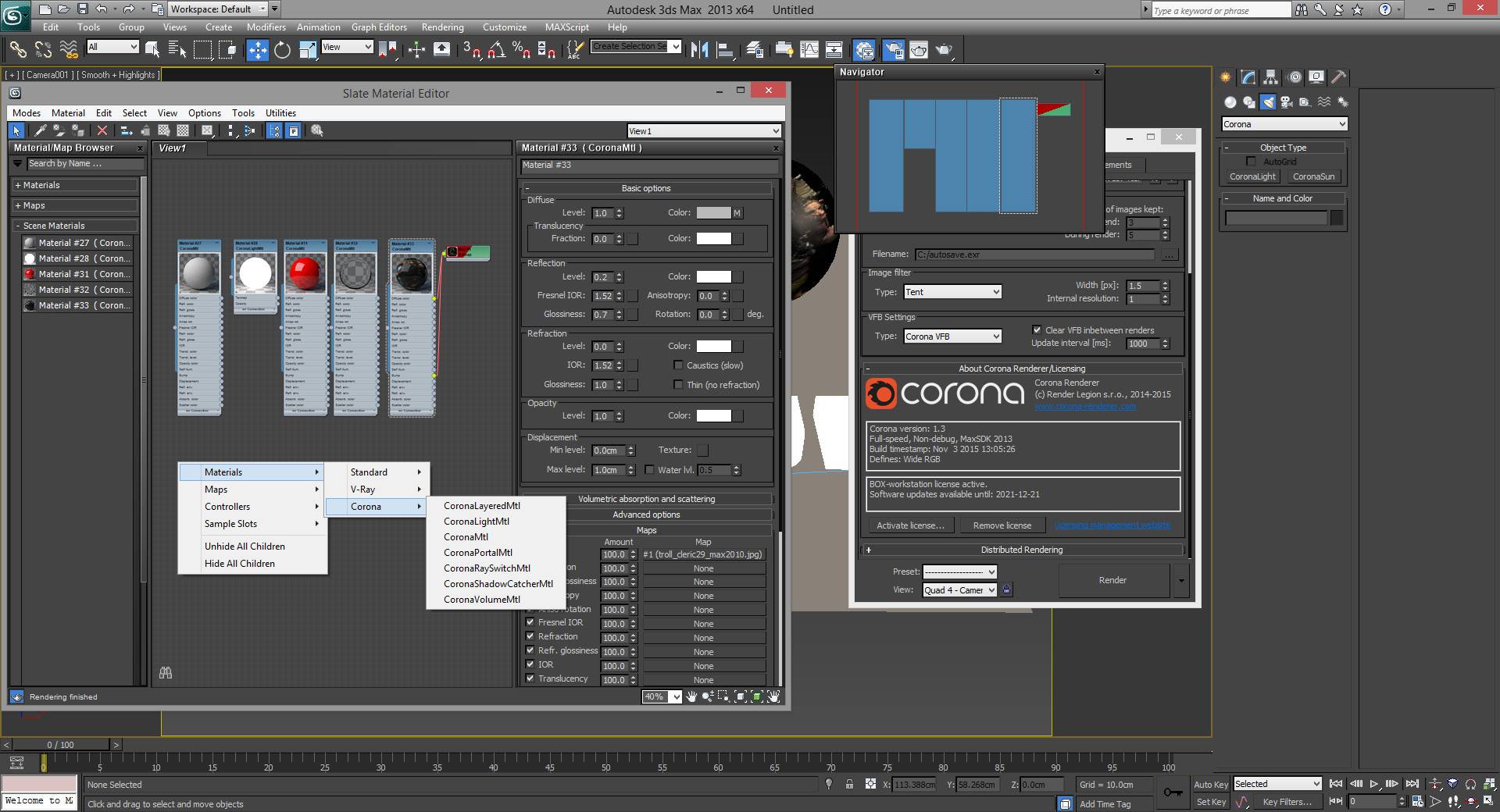 Активация Corona Renderer 1.3 for 3ds Max 2011-2016