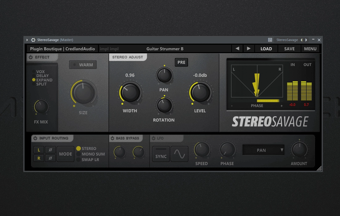 Активация Credland Audio - StereoSavage 1.3.5 VST, VST3, AAX