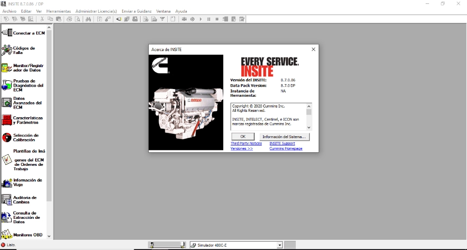 Активация Cummins Insite 8.7