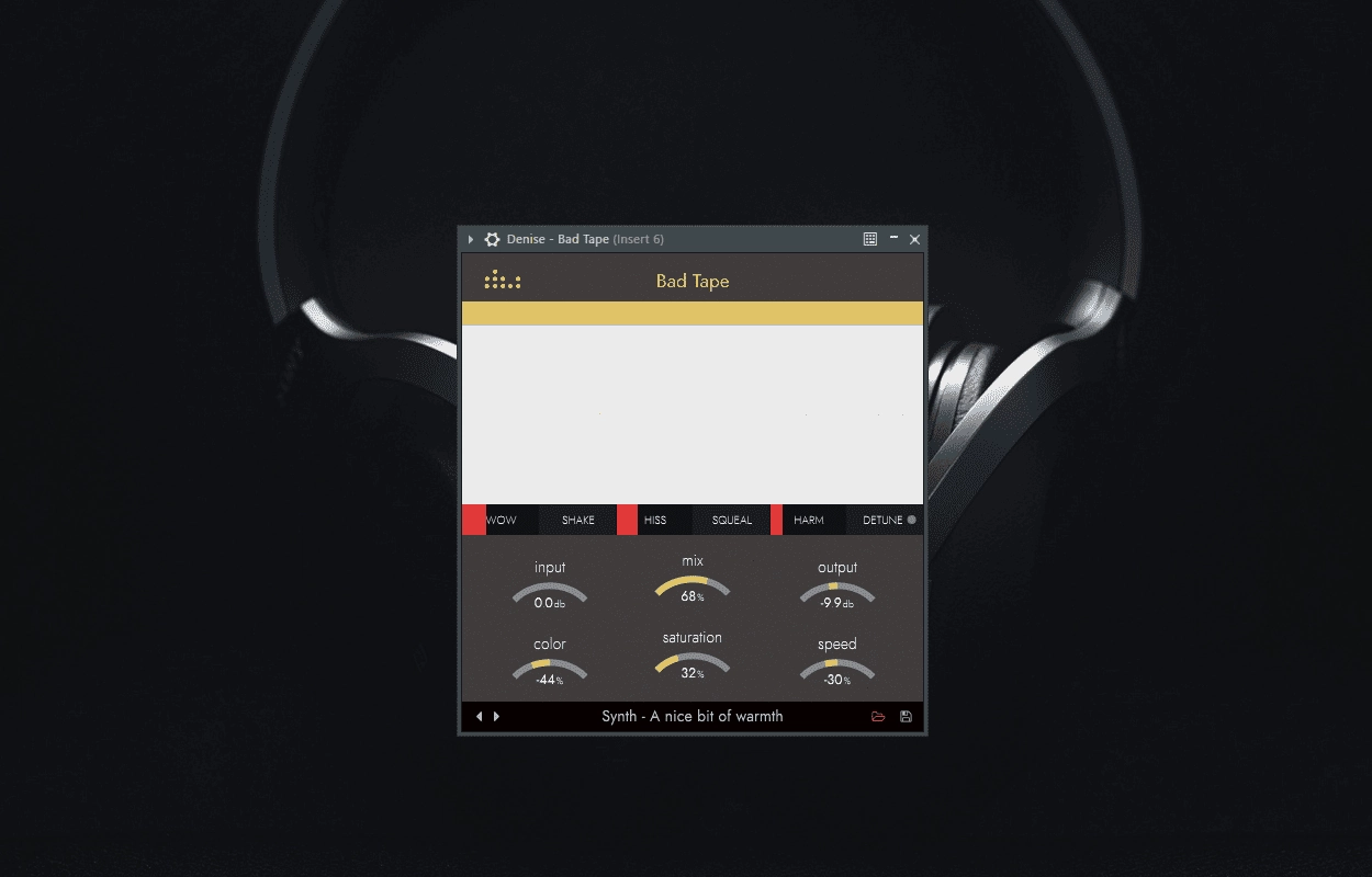 Активация Denise Audio - Bad Tape 1.0.1 VST, VST3, AAX Retail