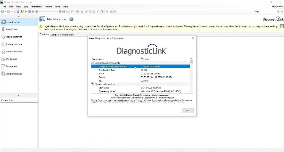 Активация Detroit Diesel Diagnostic Link DDDL 8.13
