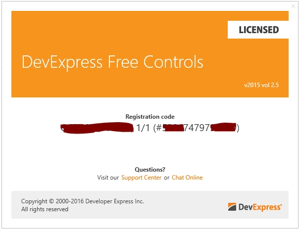 Активация DevExpress Universal Complete 15.2.5 Build 20160129