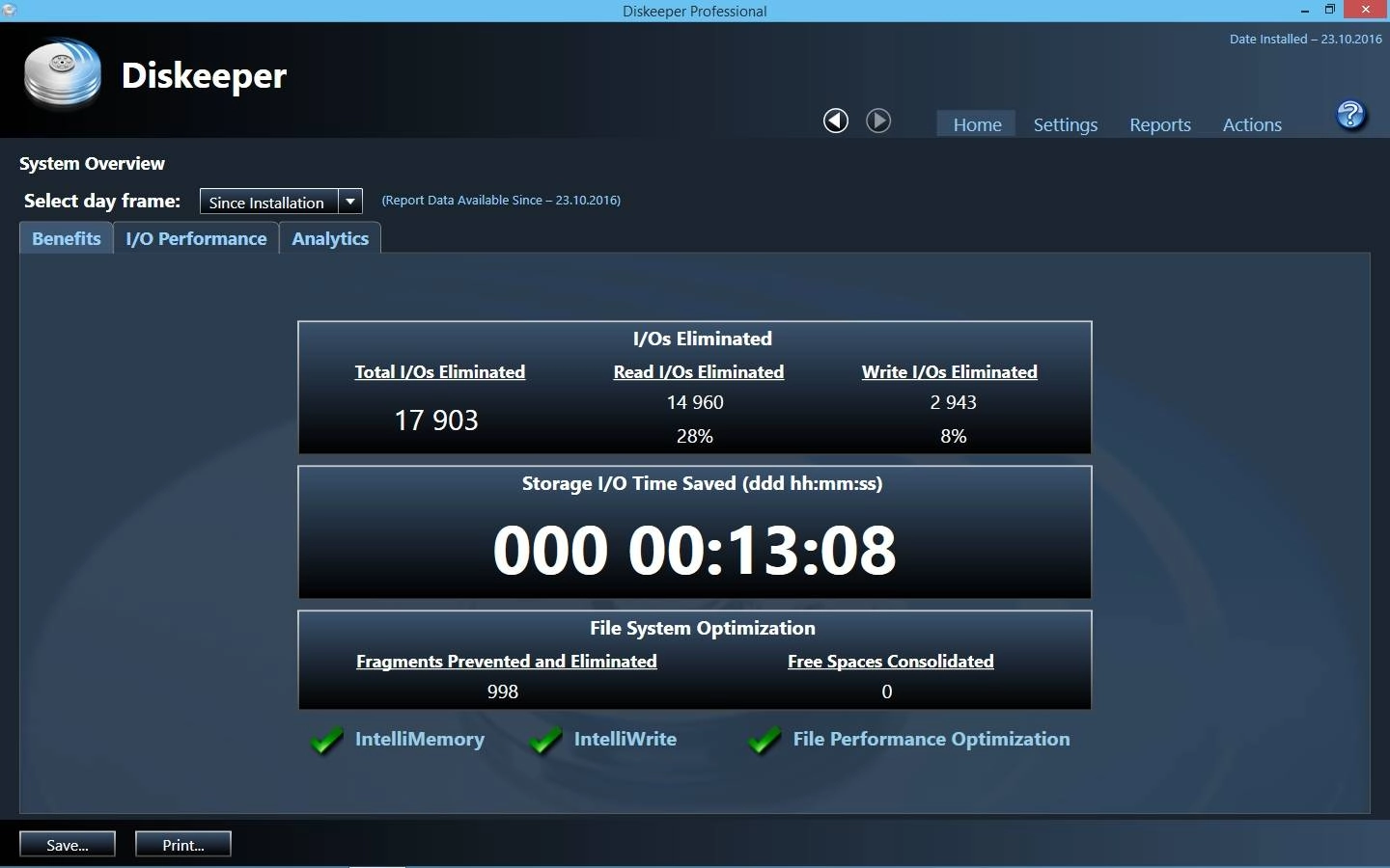 Активация Diskeeper 16 Professional 19.0.1212.0 RePack by KpoJIuK