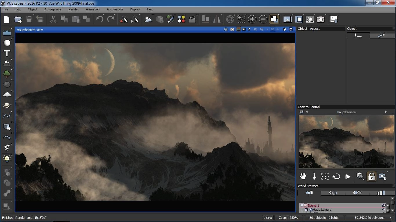Активация E-on Vue xStream R2 Build 104398