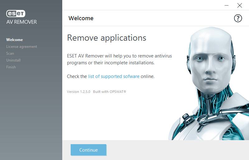 Активация ESET AV Remover 1.2.5.0