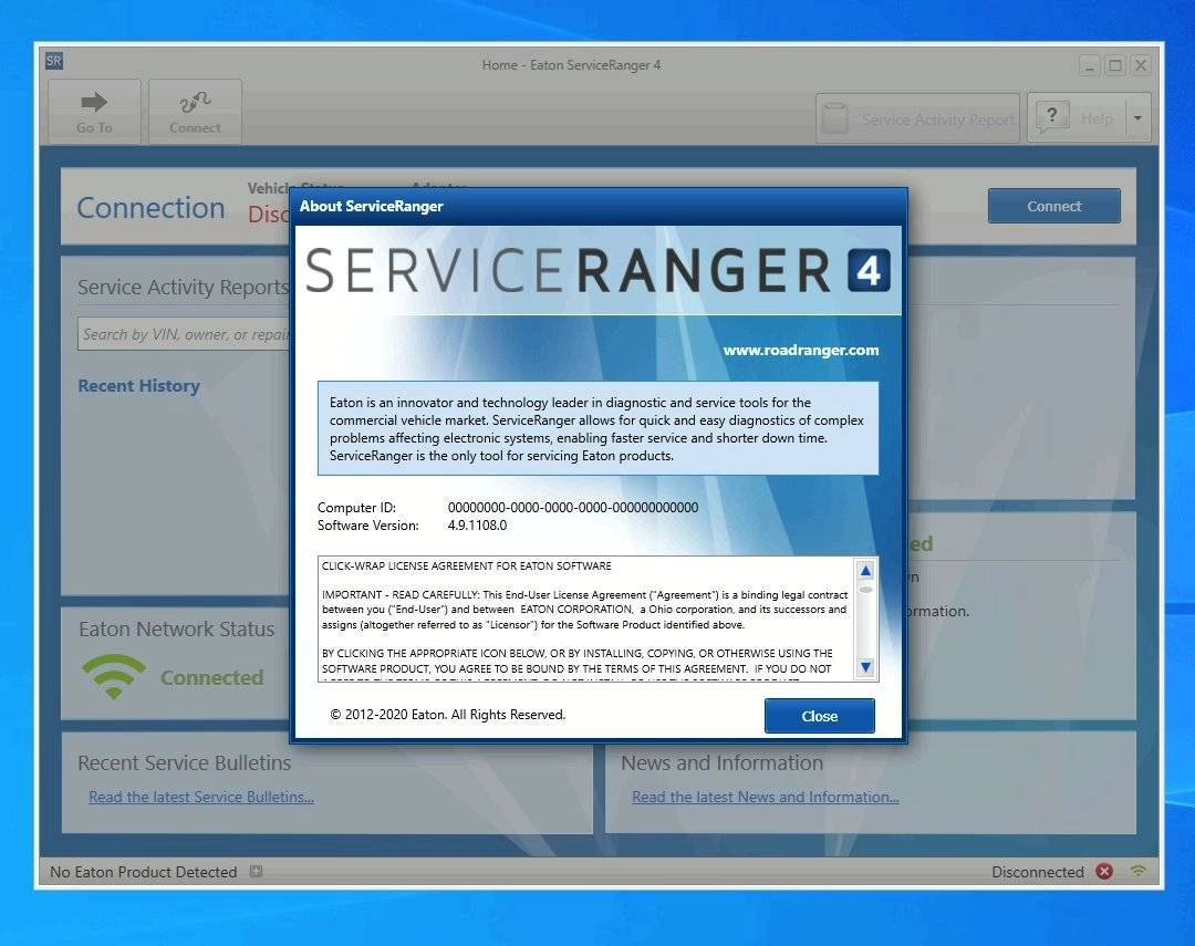 Активация Eaton Service Ranger 4.9