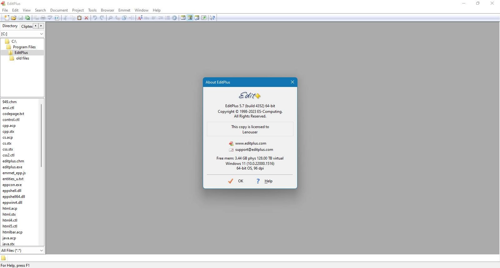 Активация EditPlus 6.0.0 build 0632