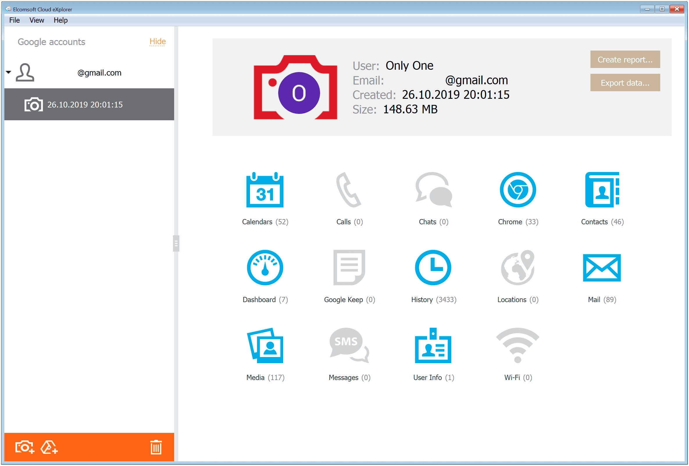 Активация Elcomsoft Cloud eXplorer Forensic Edition 2.22.34665