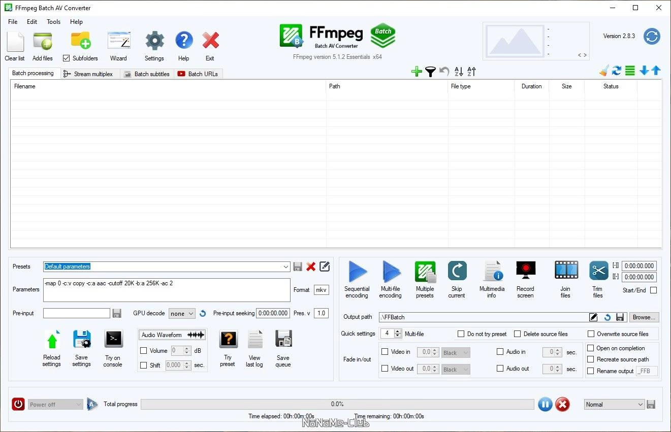 Активация FFmpeg Batch AV Converter 3.0.4 + Portable