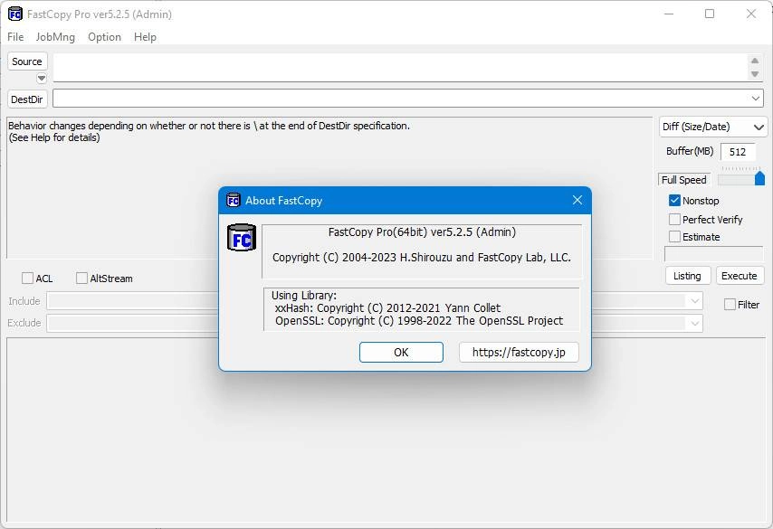 Активация FastCopy 5.4.2