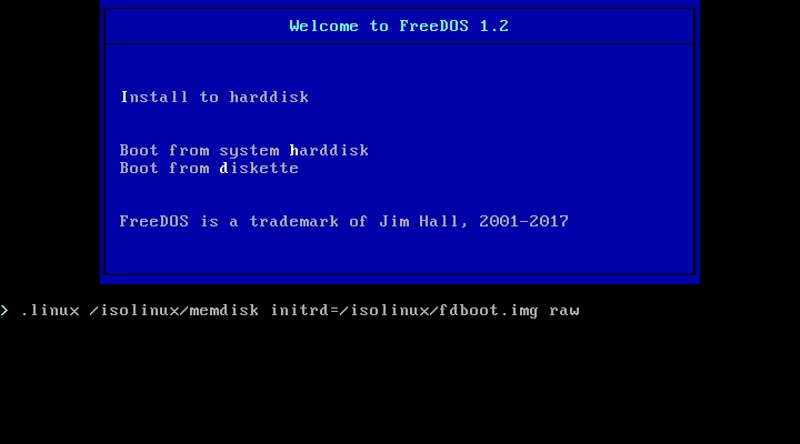 Активация FreeDOS 1.2 1xCD