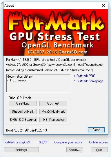 Активация FurMark 1.18.0.0