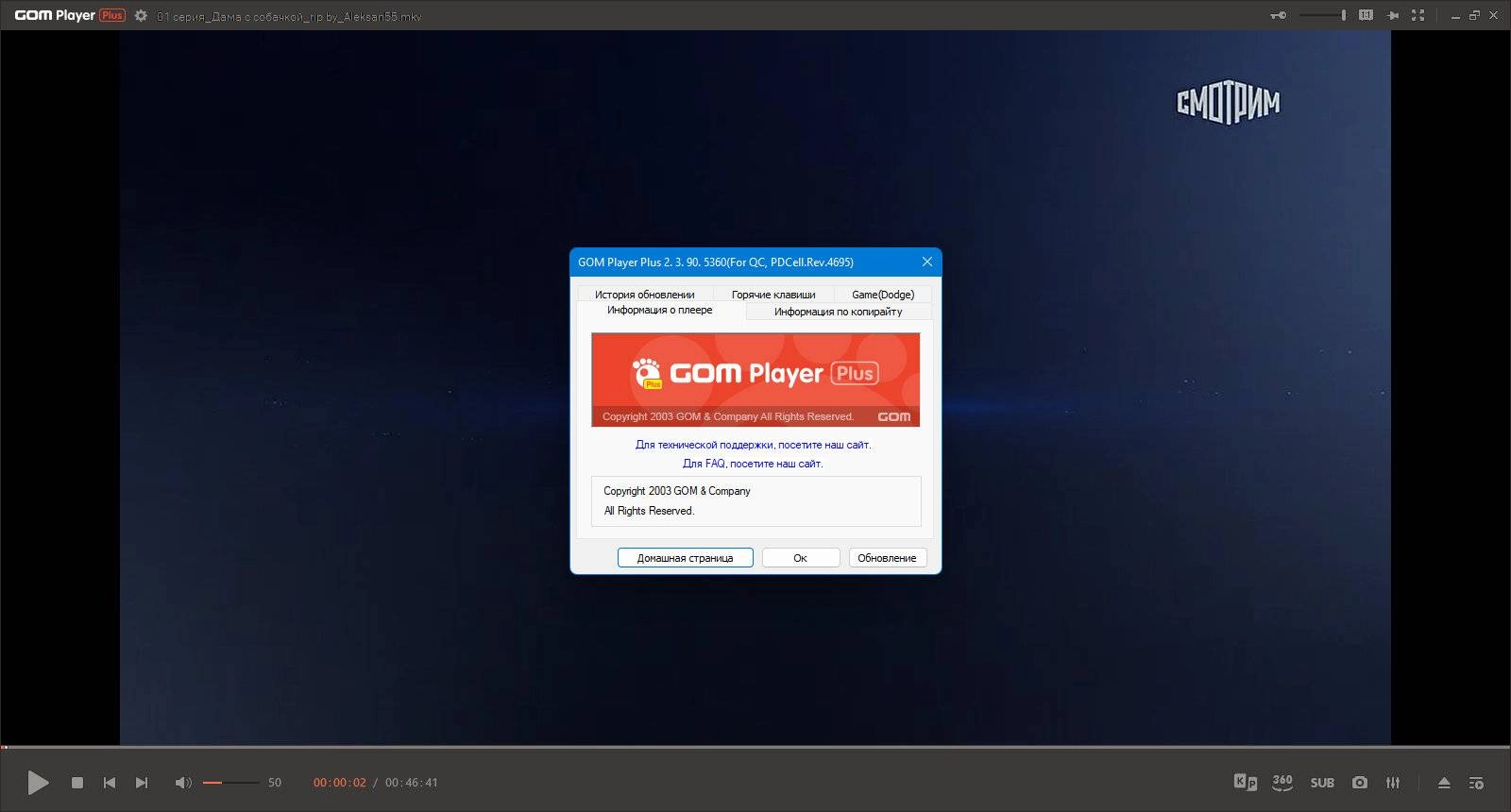 Активация GOM Player Plus 2.3.90.5360
