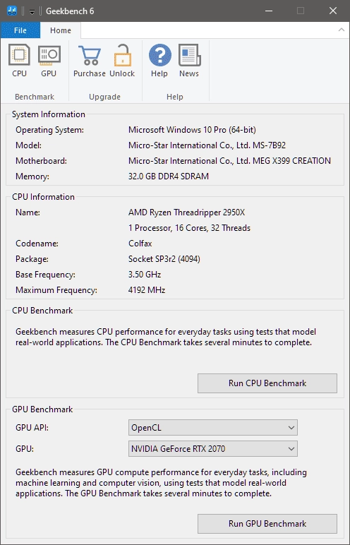 Активация Geekbench Free 6.2.1