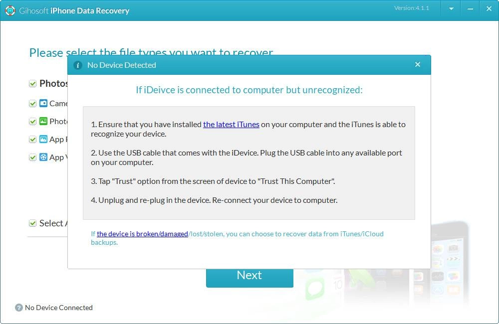 Активация Gihosoft iPhone Data Recovery 4.1.1 RePack by вовава