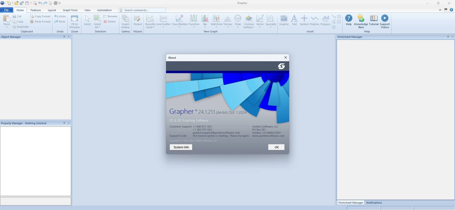 Активация Golden Software Grapher 24.1.213
