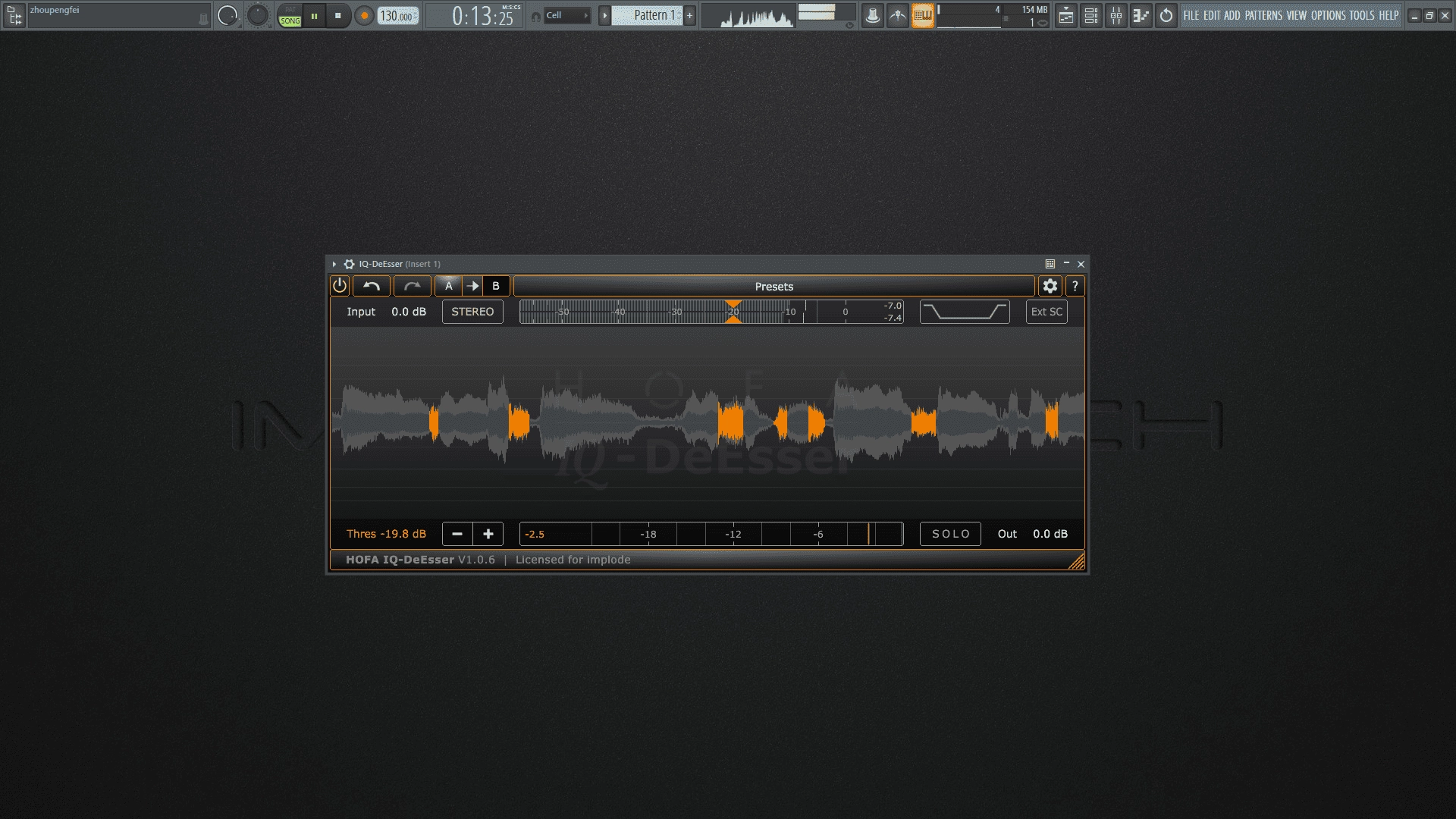 Активация HOFA - IQ-DeEsser 1.0.6 VST, VST3, AAX