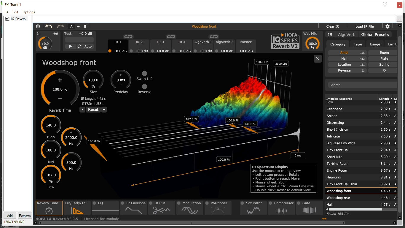 Активация HOFA - IQ-Reverb 2.0.5 VST, VST3, AAX