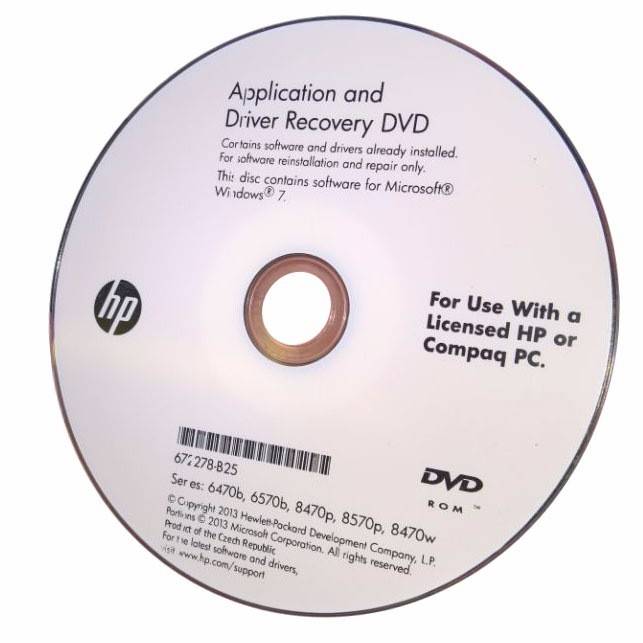 Активация HP 6470b-6570b recovery 2 DVD win 7 sp1 pro x64 , drivers and applications