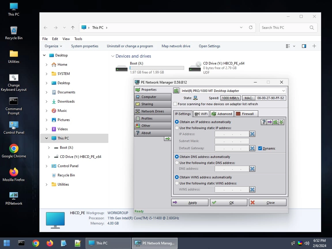 Активация Hiren’s BootCD PE x64 v1.0.8