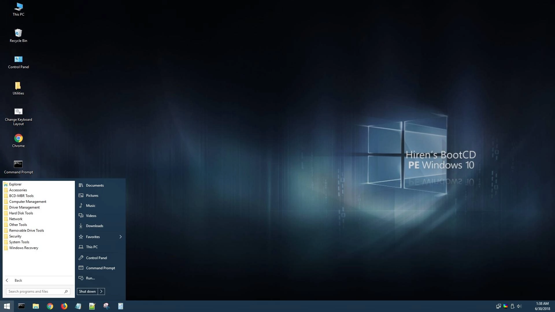 Активация Hiren’s BootCD PE x64 v1.0.2