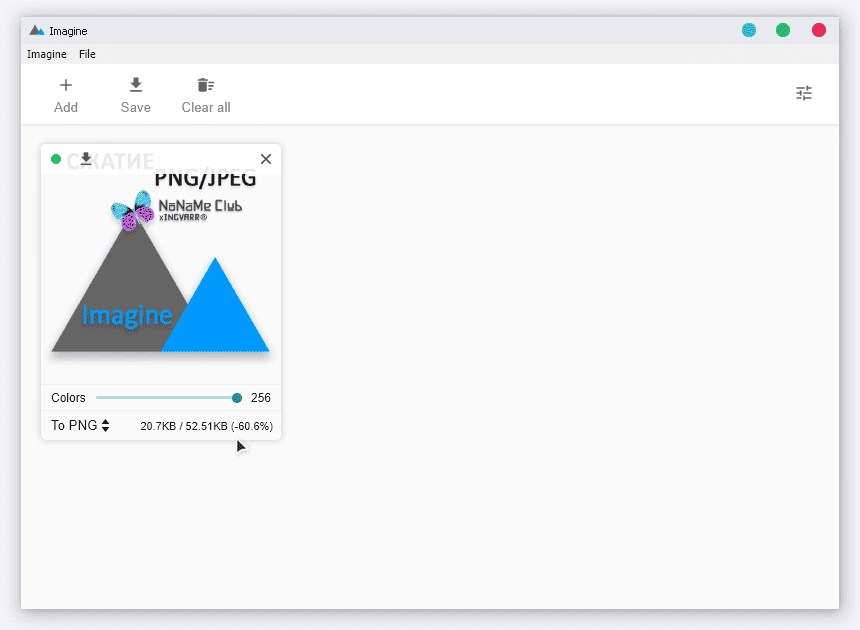 Активация Imagine 0.5.0 Portable