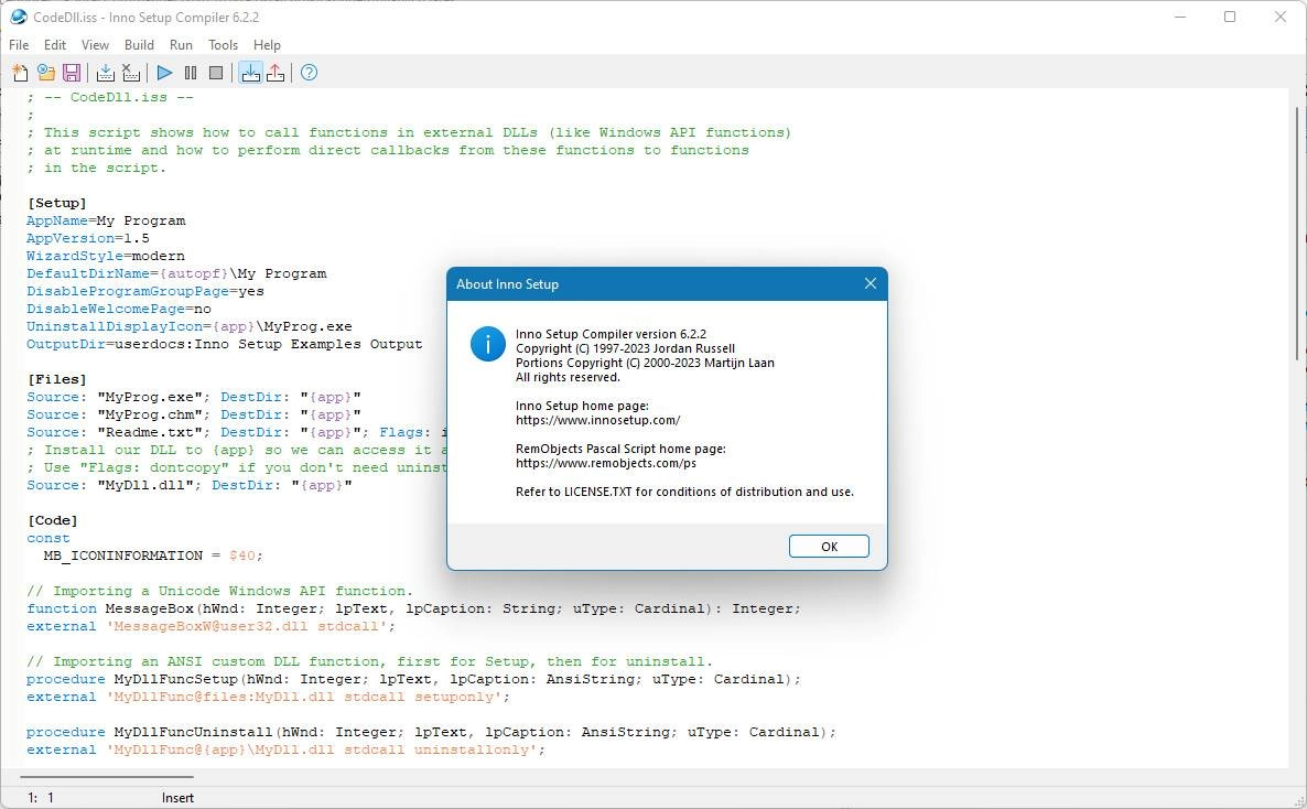 Активация Inno Setup 6.2.2