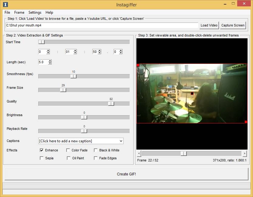 Активация Instagiffer 1.63 + Portable