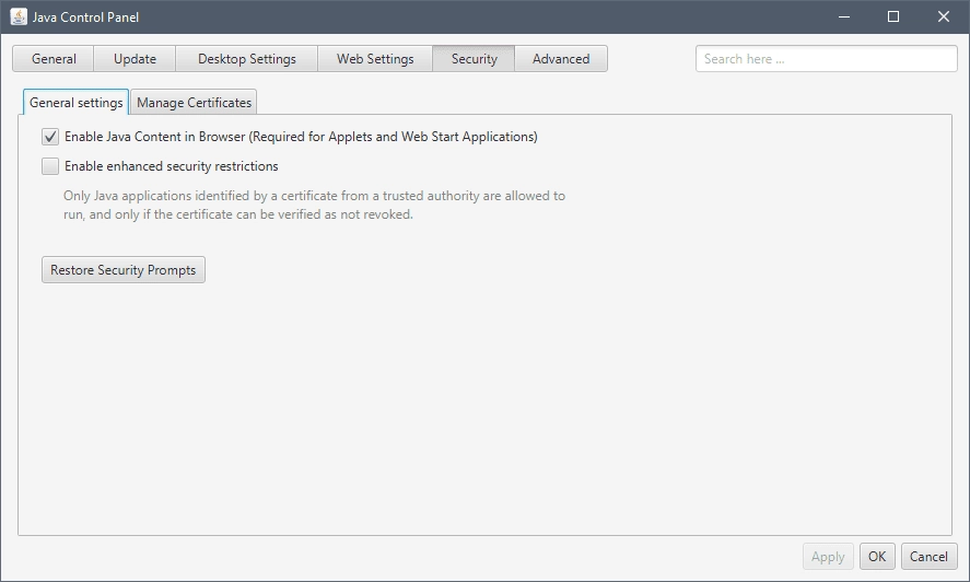 Активация Java SE Runtime Environment 10.0.2