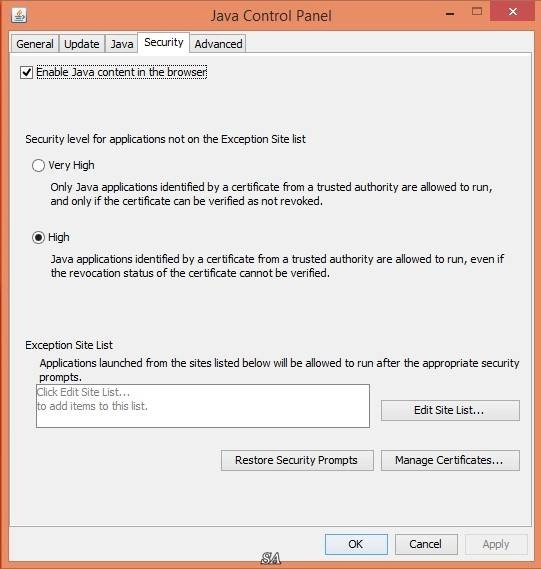 Активация Java SE Runtime Environment 8.0 Update 101/102