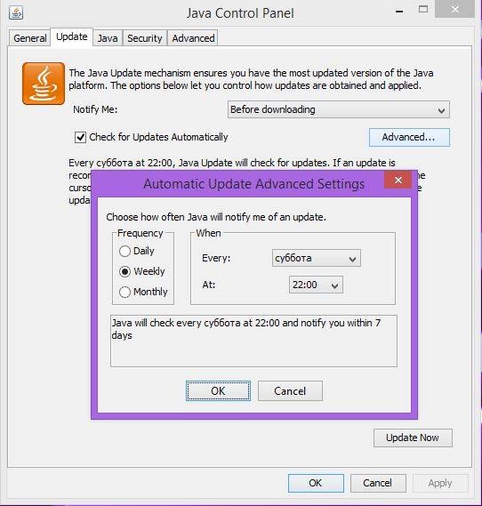 Активация Java SE Runtime Environment 8.0 Update 131
