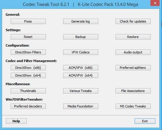 Активация K-Lite Codec Pack 13.4.0 Mega/Full/Standard/Basic