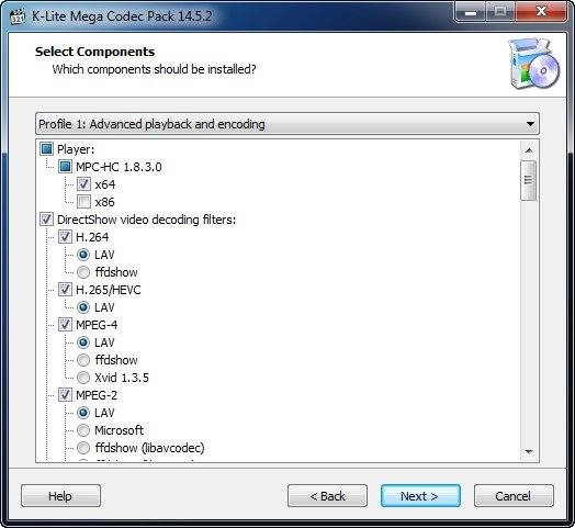 Активация K-Lite Codec Pack 15.8.7 Mega/Full/Standard/Basic