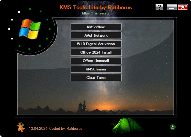 Активация KMS Tools Lite Portable by Ratiborus 30.12.2024