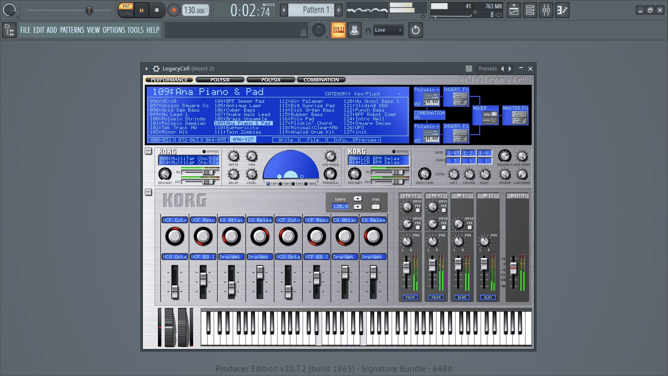 Активация KORG - LegacyCell 1.6.0 STANDALONE, VSTi, AAX RePack by RET