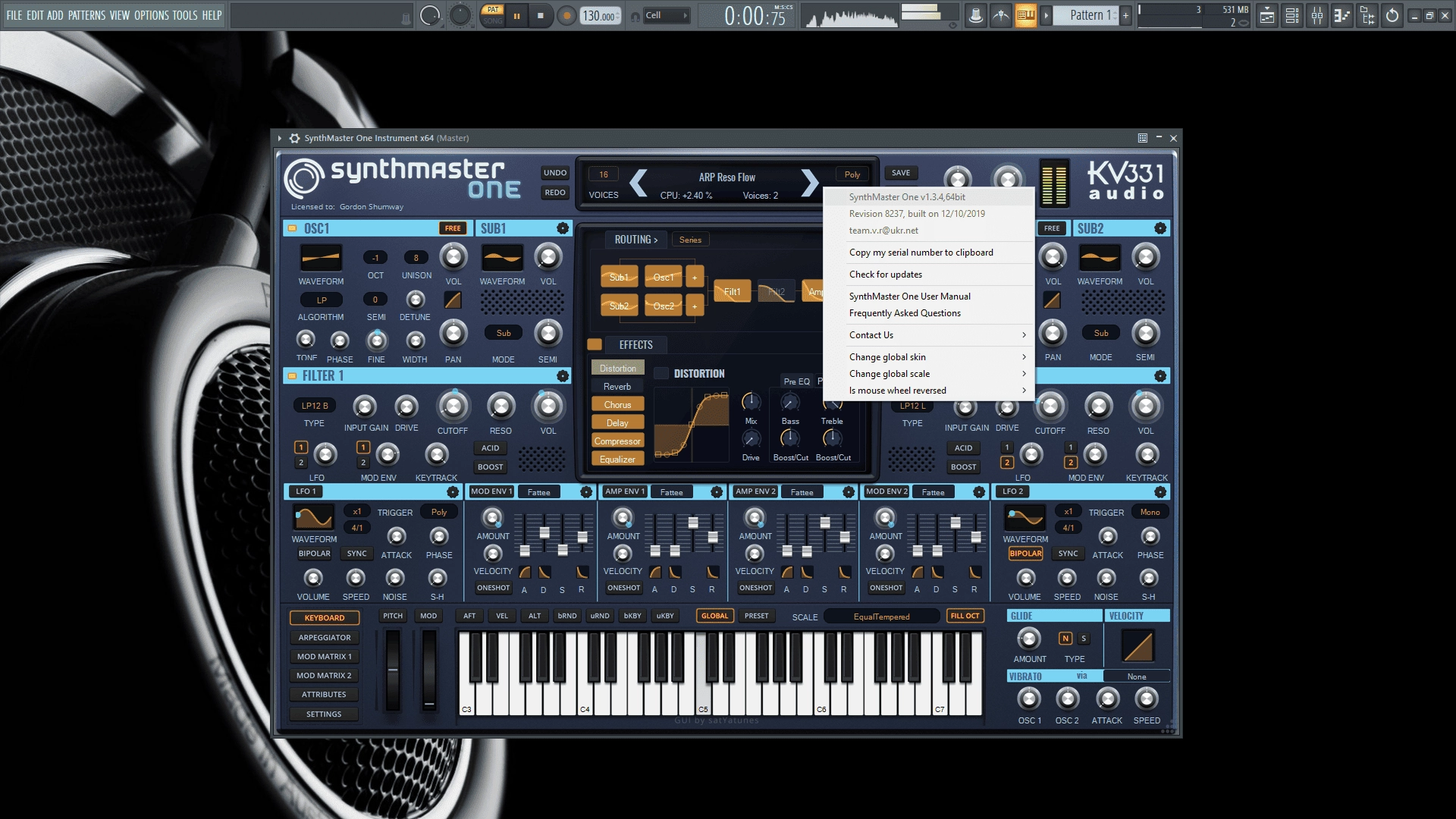 Активация KV331 Audio - SynthMaster One 1.3.4 STANDALONE, VSTi, AAX Repack by VR