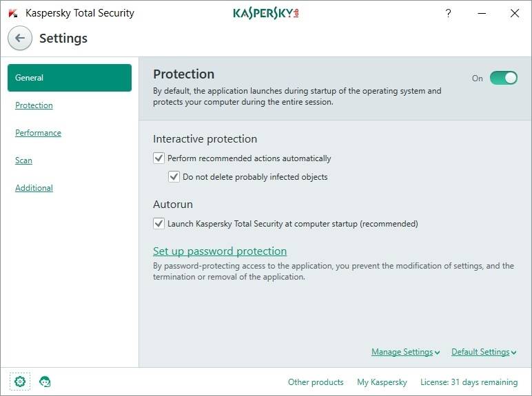 Активация Kaspersky Total Security 18.0.0.405 Final