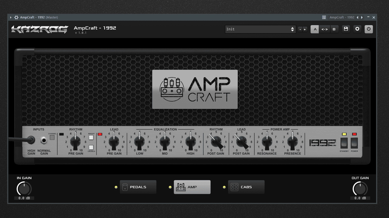 Активация Kazrog - AmpCraft - 1.0.1 STANDALONE, VST, VST3, AAX Retail