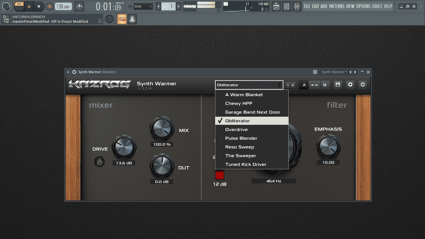 Активация Kazrog - Synth Warmer 1.1.5 VST, VST3, AAX Retail