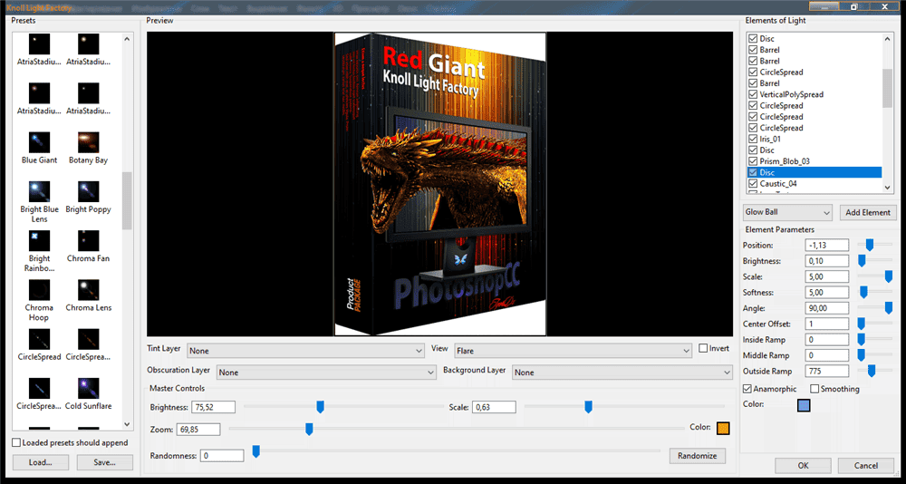 Активация Knoll Light Factory for Photoshop 3.2.2 RePack by igordz