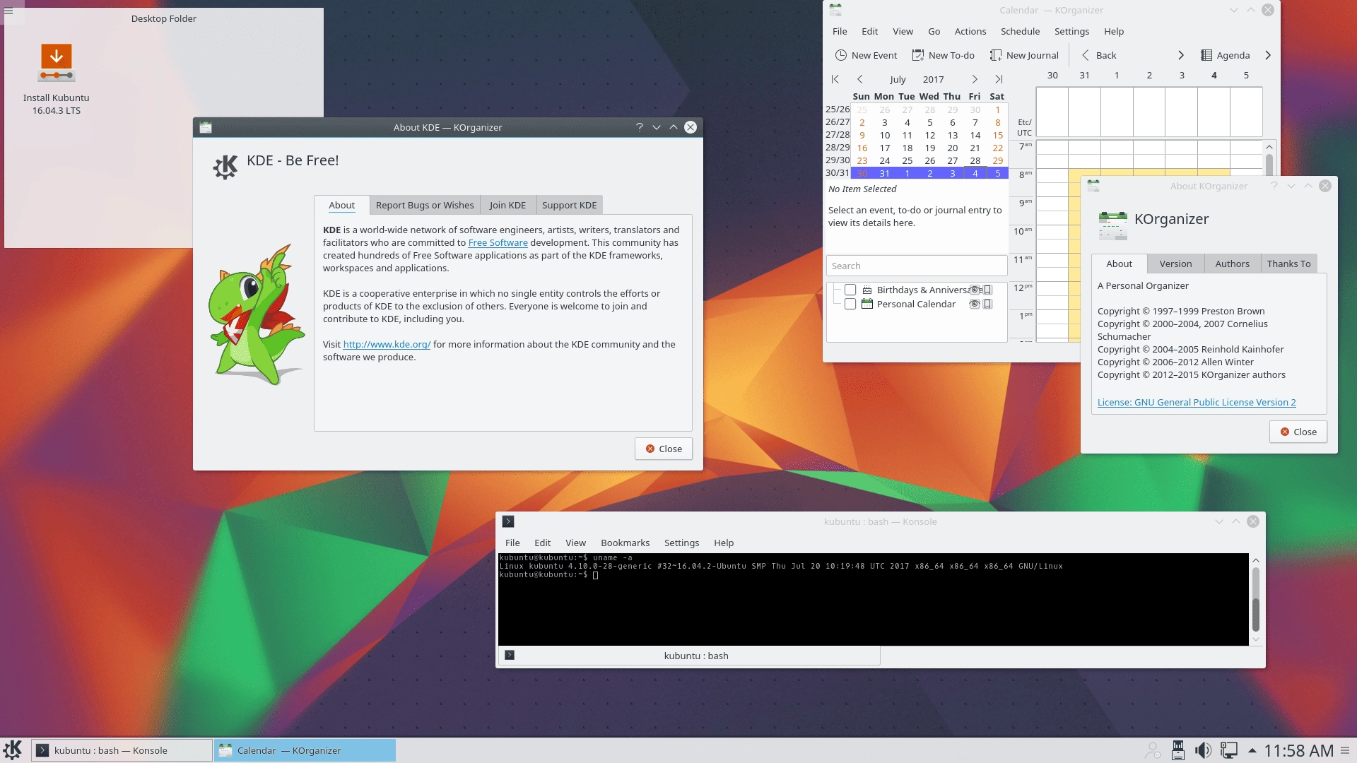 Активация Kubuntu 16.04.3 LTS Xenial Xerus 2xDVD