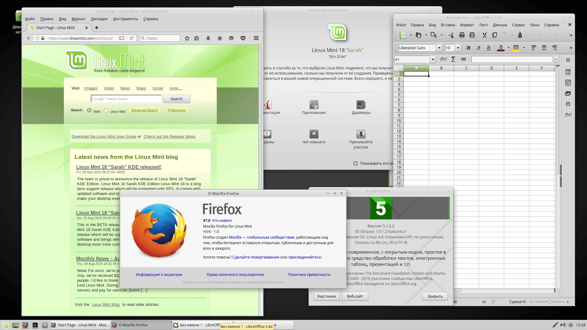 Активация Linux Mint 18.1 Serena XFCE 2xDVD