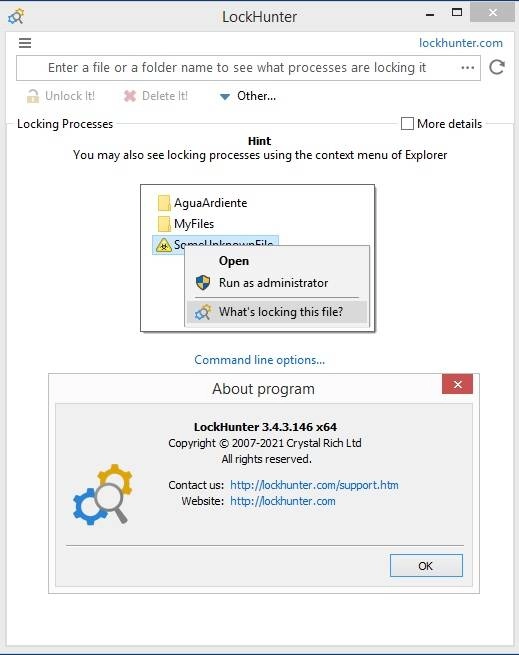 Активация LockHunter 3.4.3.146 + Portable