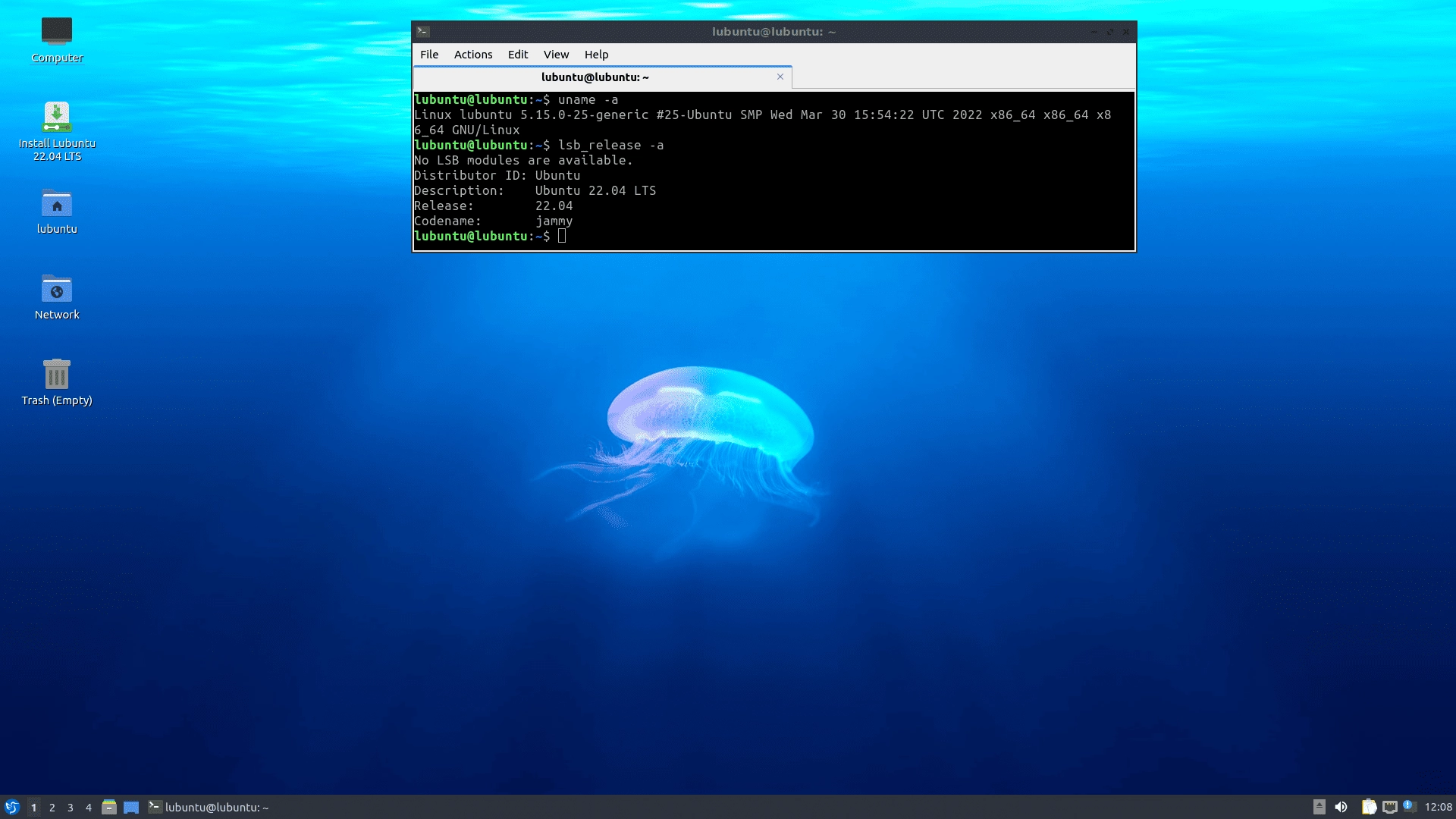 Активация Lubuntu 22.04 Jammy Jellyfish LTS 1xDVD